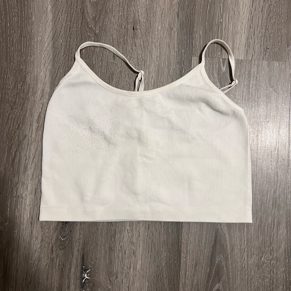 Women’s White Crop Top Tank